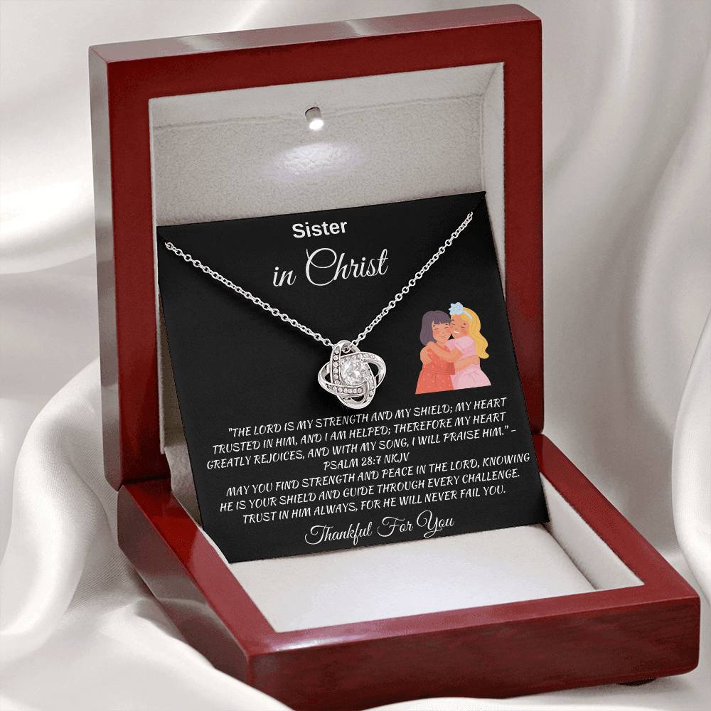 Love Knot Necklace Sister In Christ