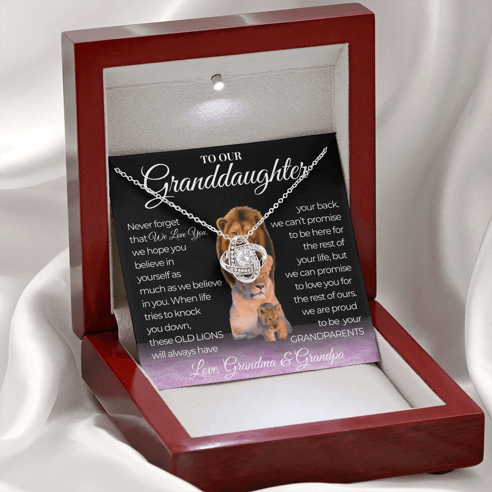 Grandparents  Love Knot Necklace Never Forget That We Love You To Our Granddaughter