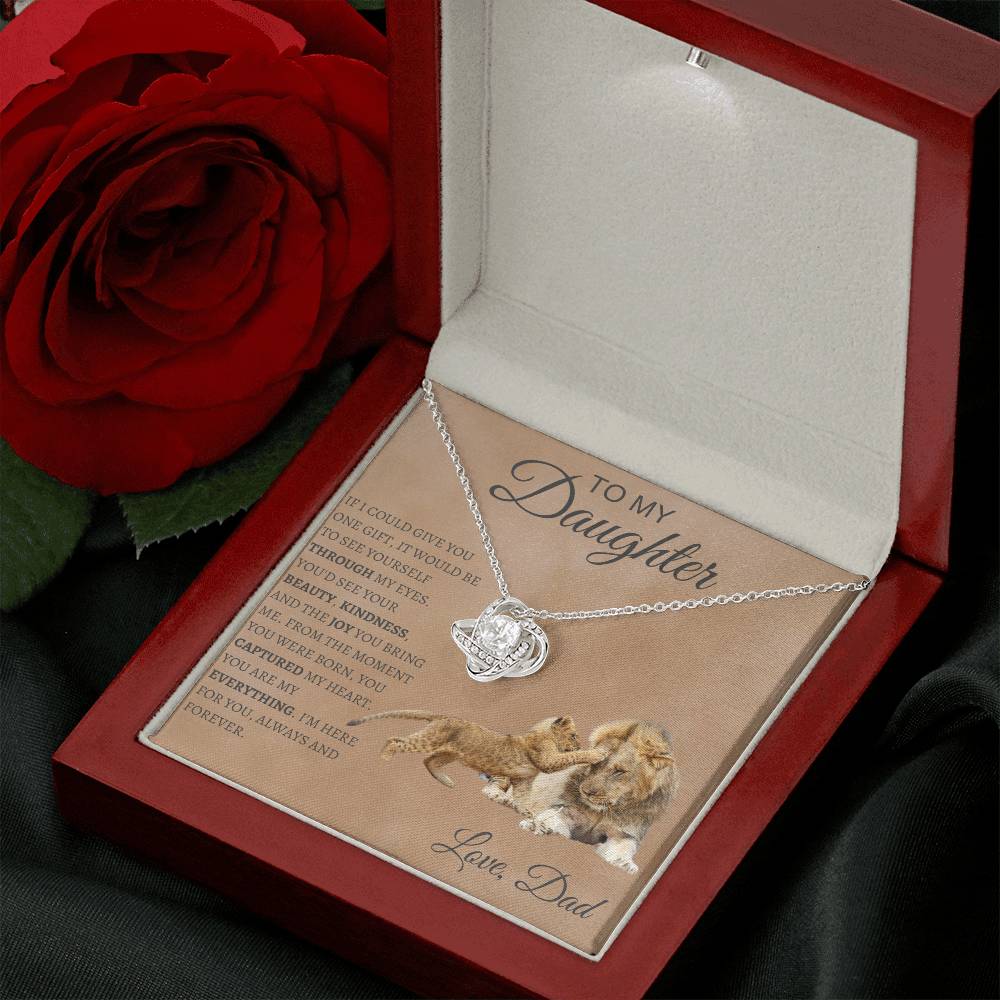 Love Knot Necklace  Dad To My Daughter