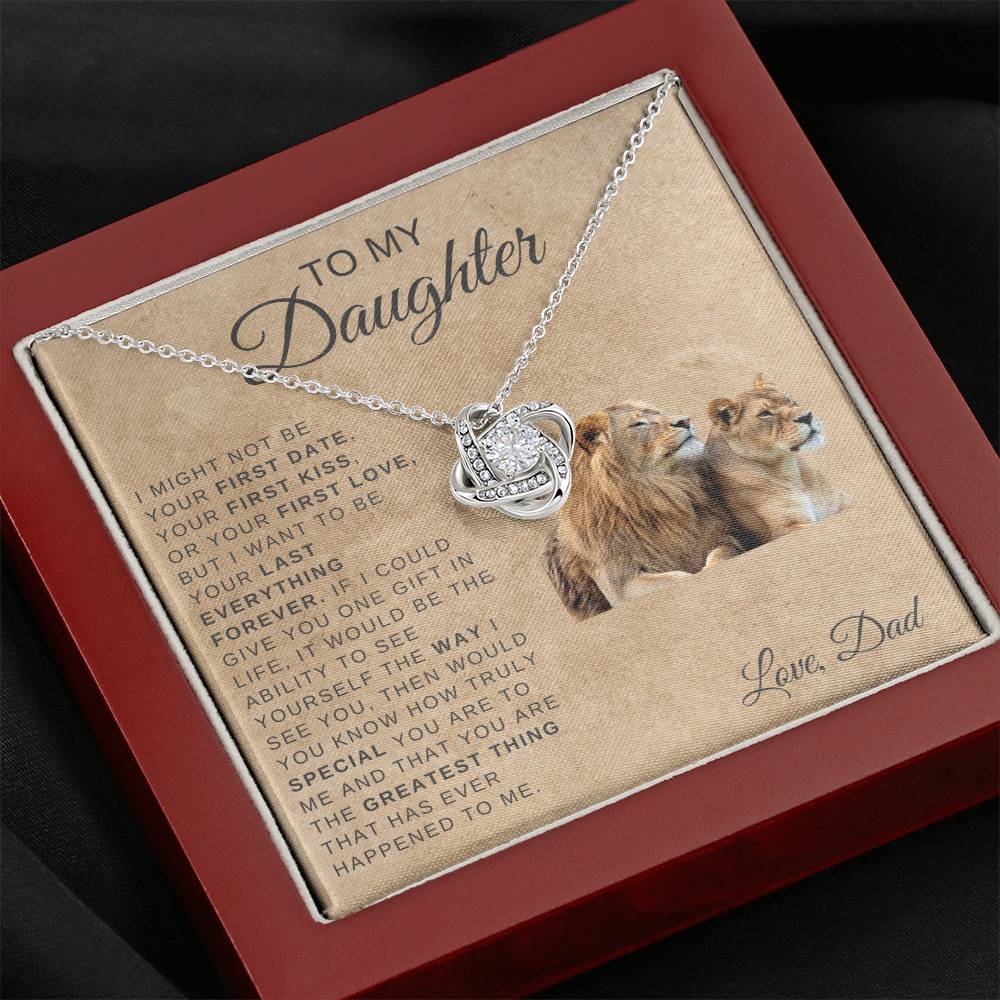Love Knot Necklace Dad To My Daughter