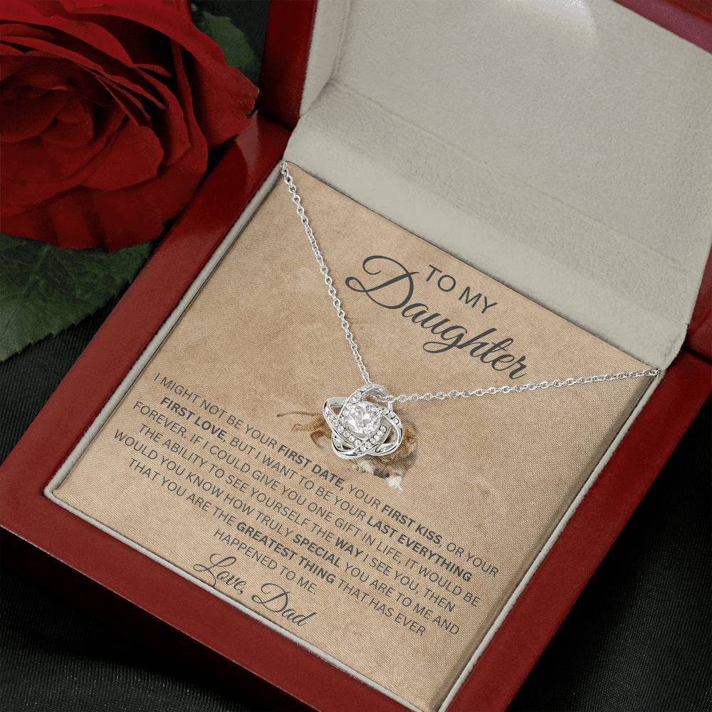 Love Knot  Necklace Dad To My Daughter