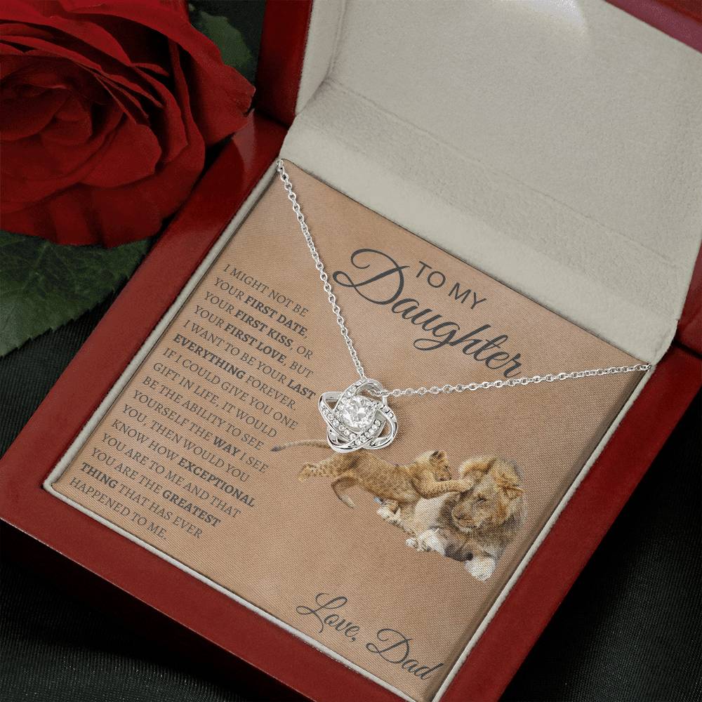 Love Knot Necklace  Dad To My Daughter