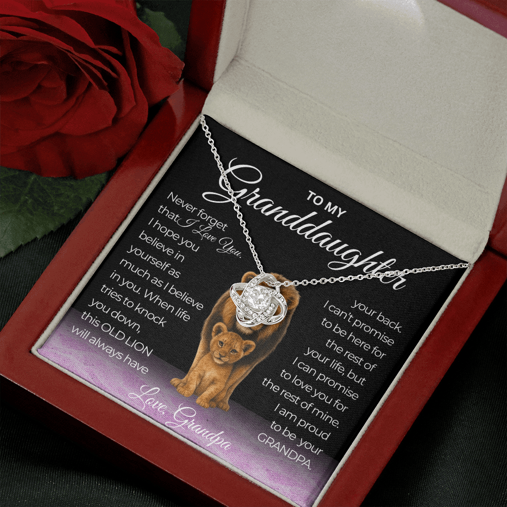 Love Knot Necklace Never Forget That I Love you Grandpa To my Granddaughter