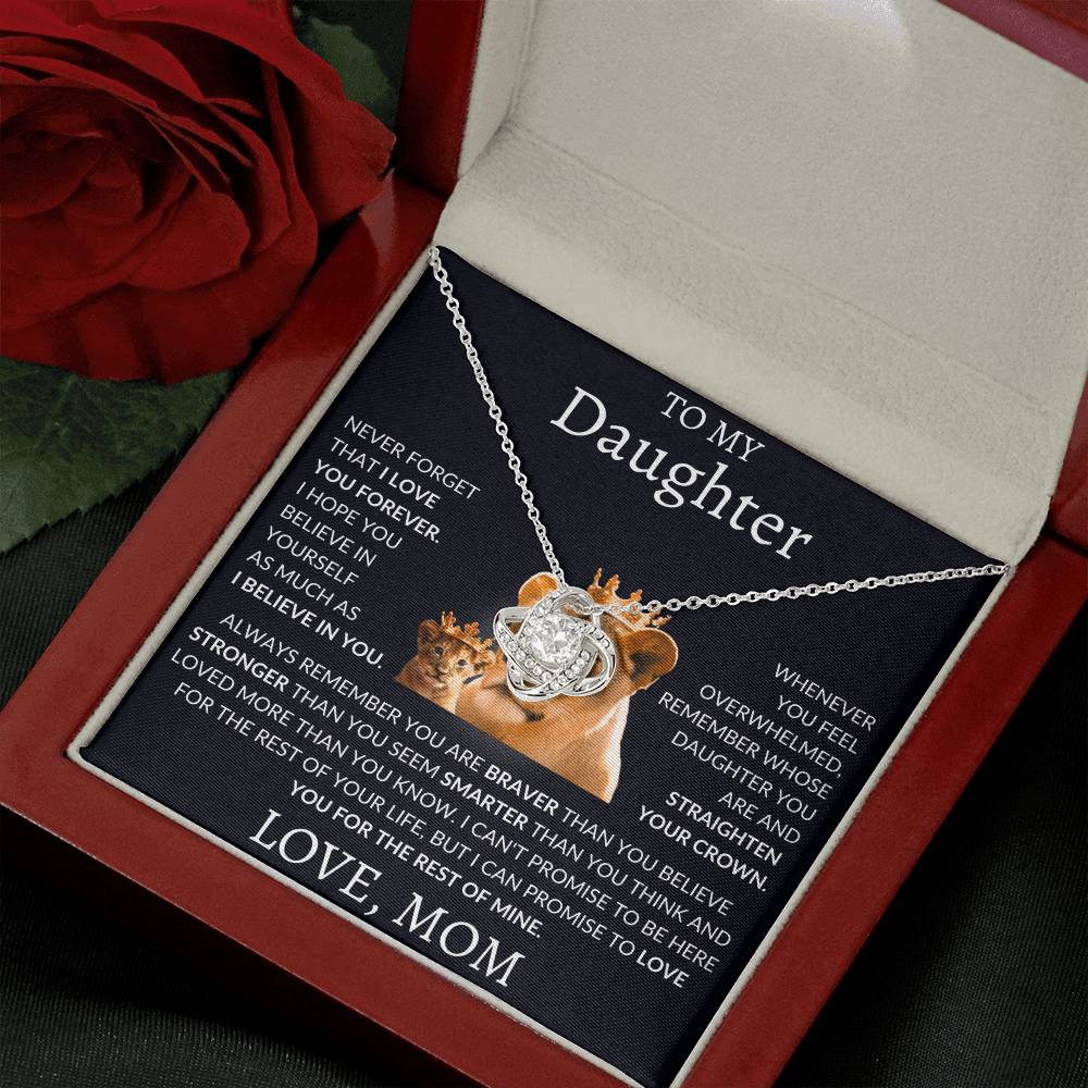 Love Knot Necklace Mom To My Daughter