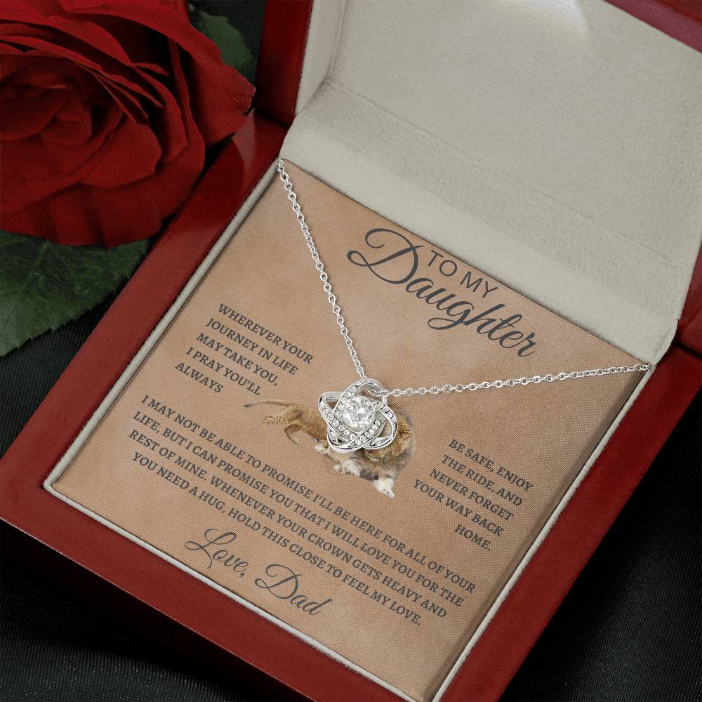Love Knot Necklace Dad To My Daughter