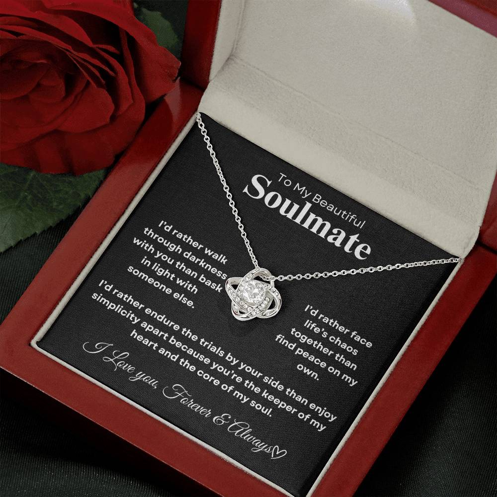 Love Knot Necklace To My Beautiful Soulmate1