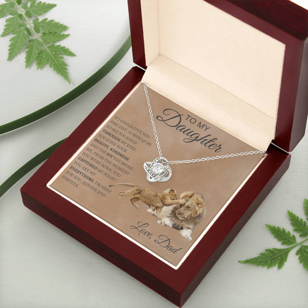 Love Knot Necklace  Dad To My Daughter
