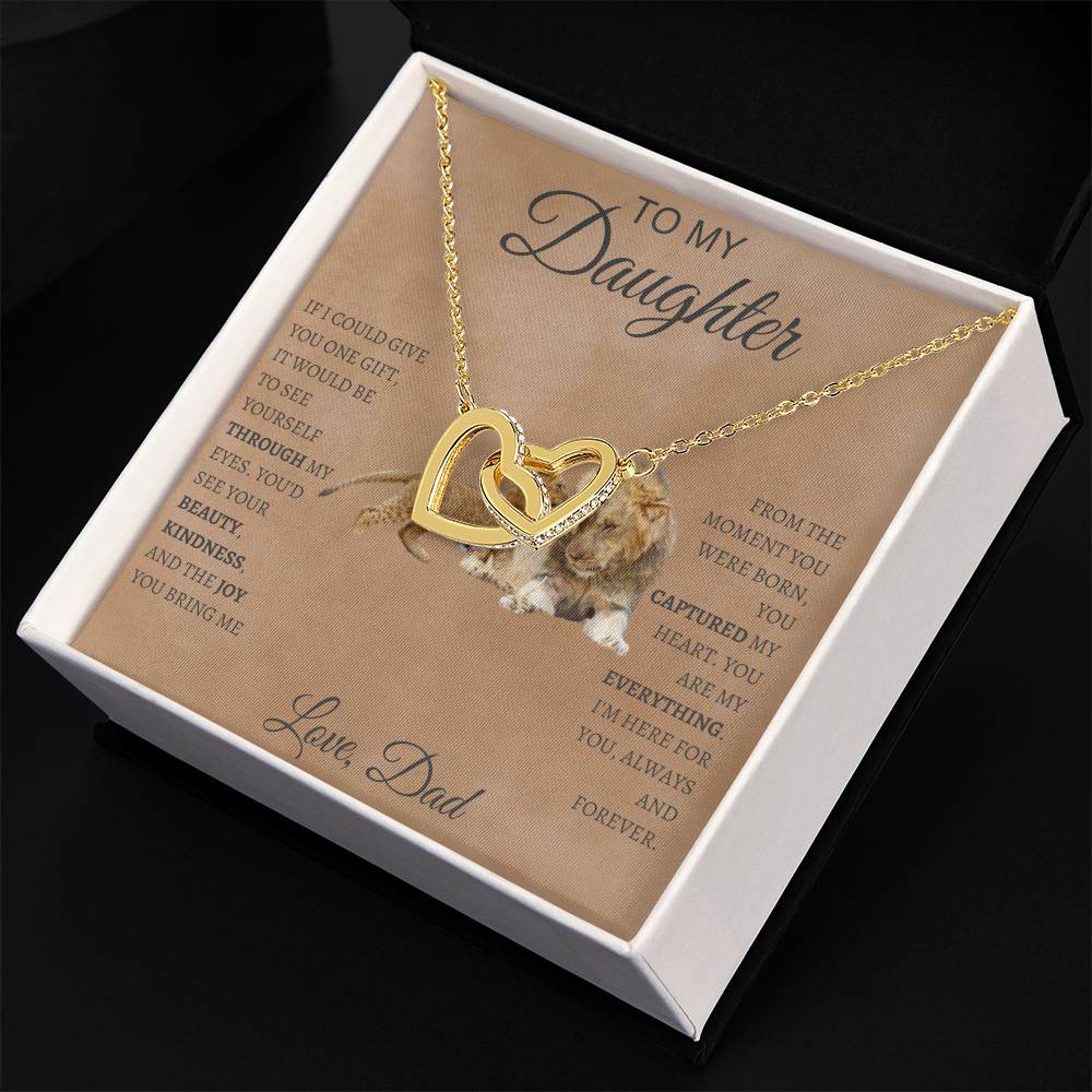 Interlocking Hearts Necklace  Dad To My Daughter