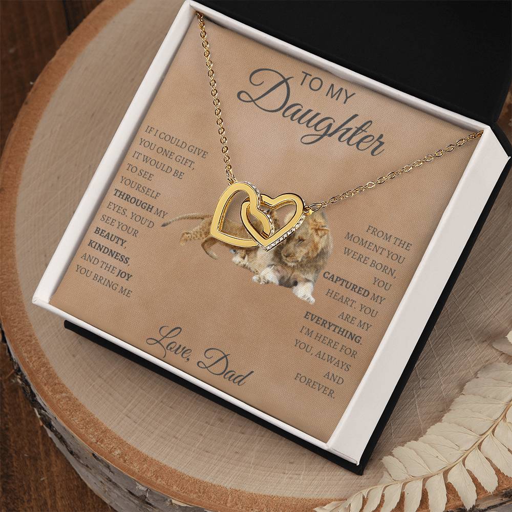 Interlocking Hearts Necklace  Dad To My Daughter