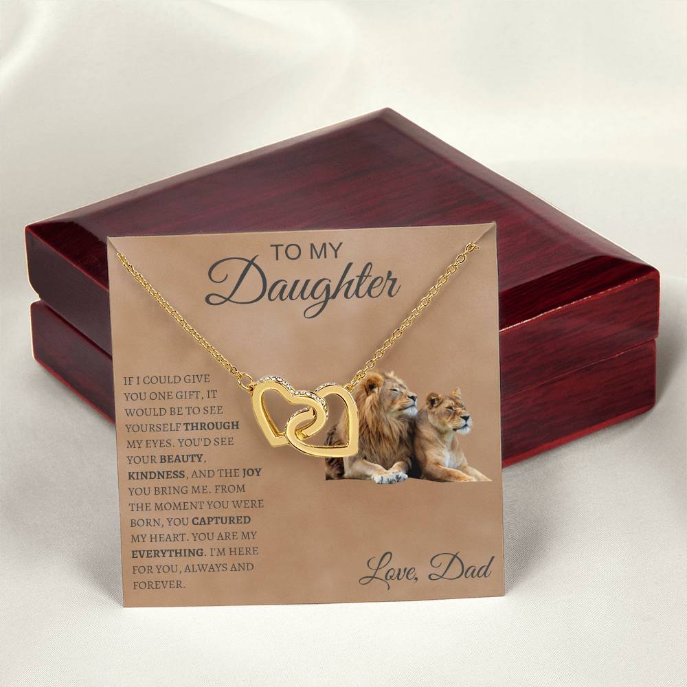 Interlocking Hearts Necklace  Dad To My Daughter