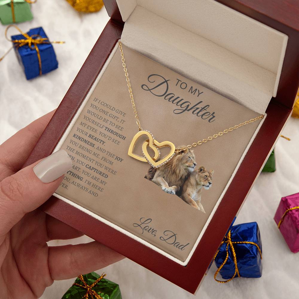 Interlocking Hearts Necklace  Dad To My Daughter