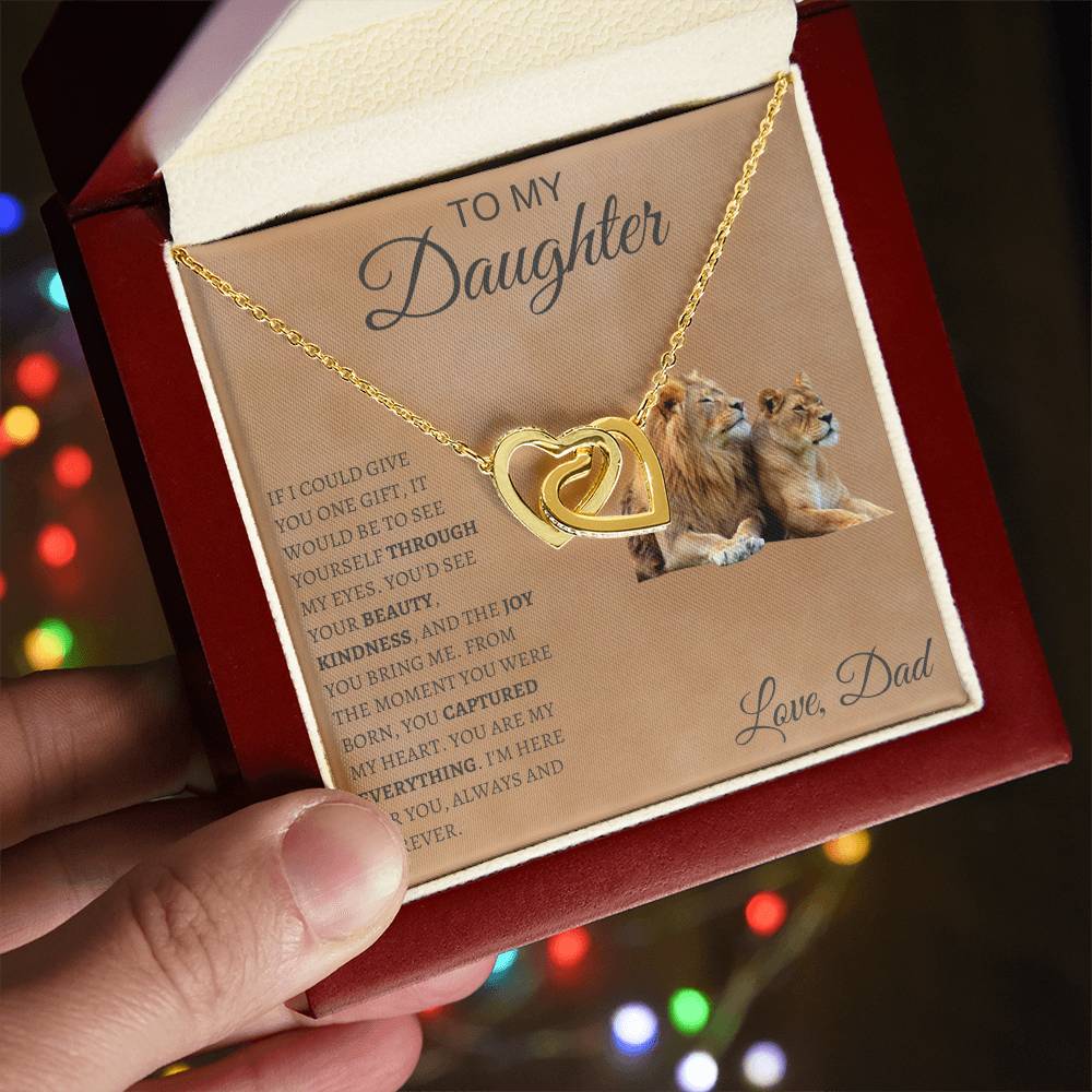 Interlocking Hearts Necklace  Dad To My Daughter