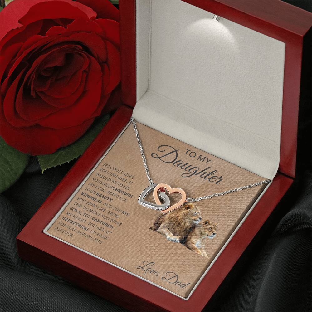 Interlocking Hearts Necklace  Dad To My Daughter