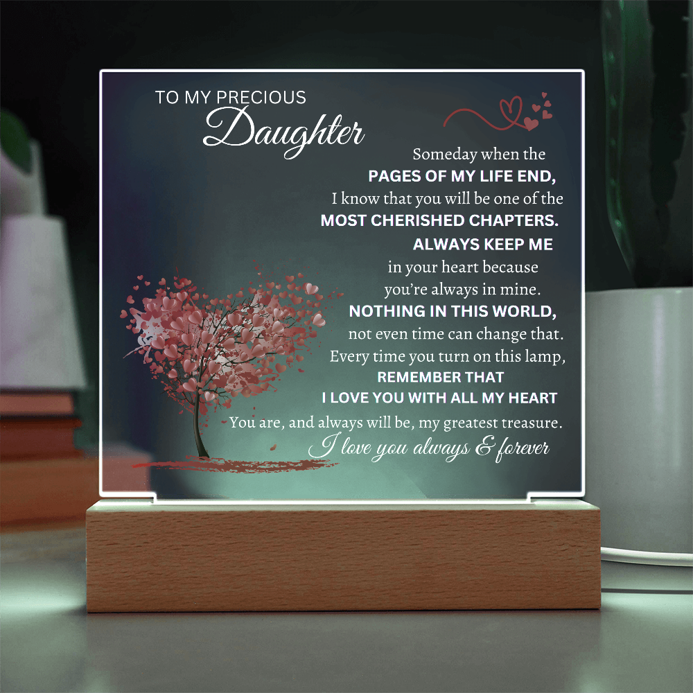 Someday When The Pages Of My Life End Square Plaque