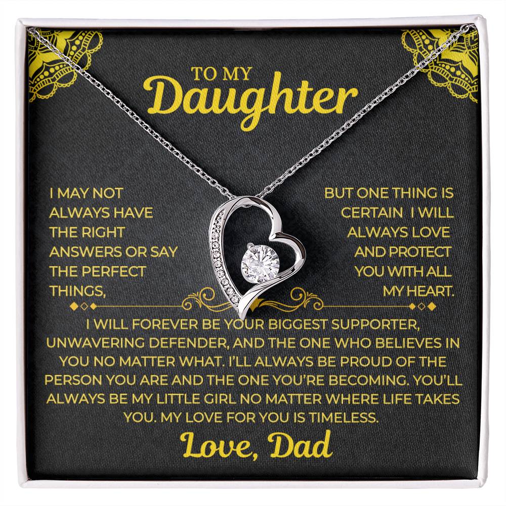 Forever Love Necklace Dad To My Daughter