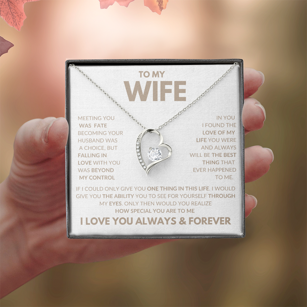 Meeting You Was Fate | Forever Love Necklace To My Wife
