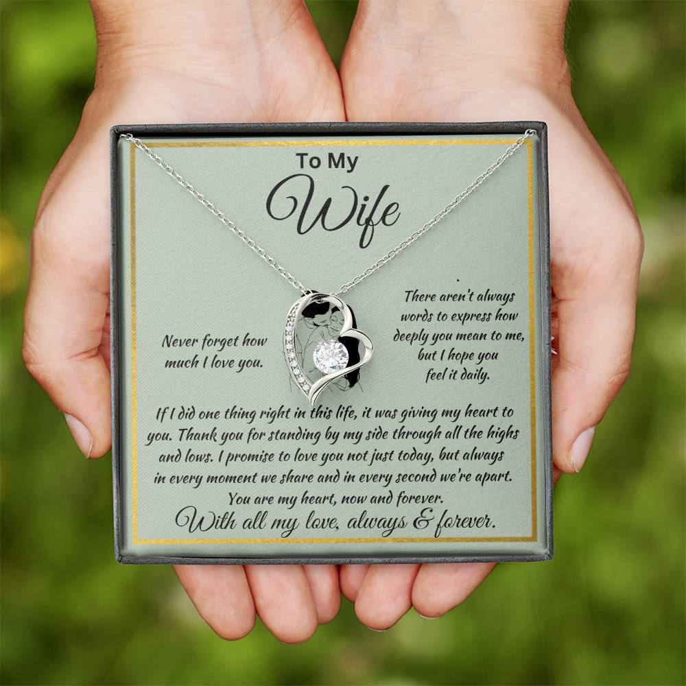 Forever Love Necklace To  My Wife
