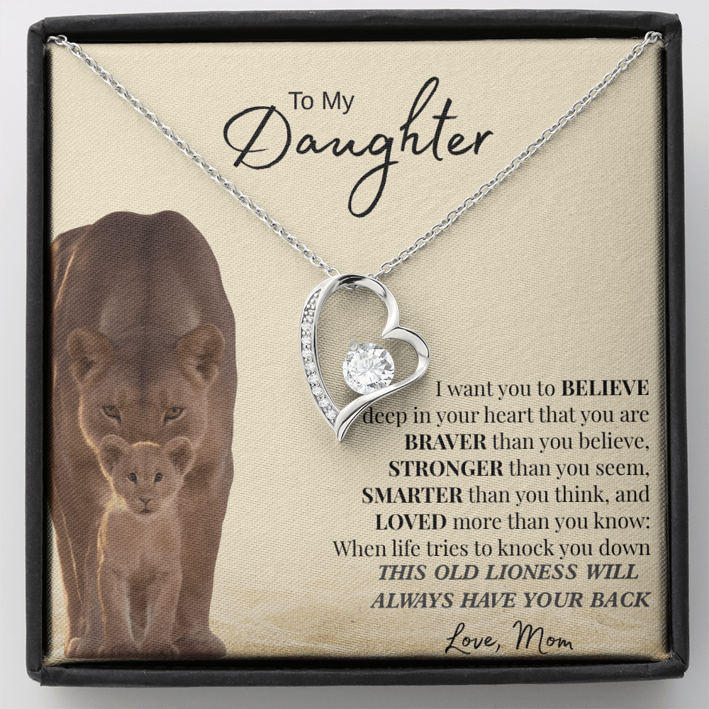 THIS OLD LIONESS WILL  ALWAYS HAVE YOUR BACK | Forever Love Necklace