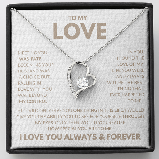 Becoming Your Husband Was A Choice Forever Love Necklace To My Love