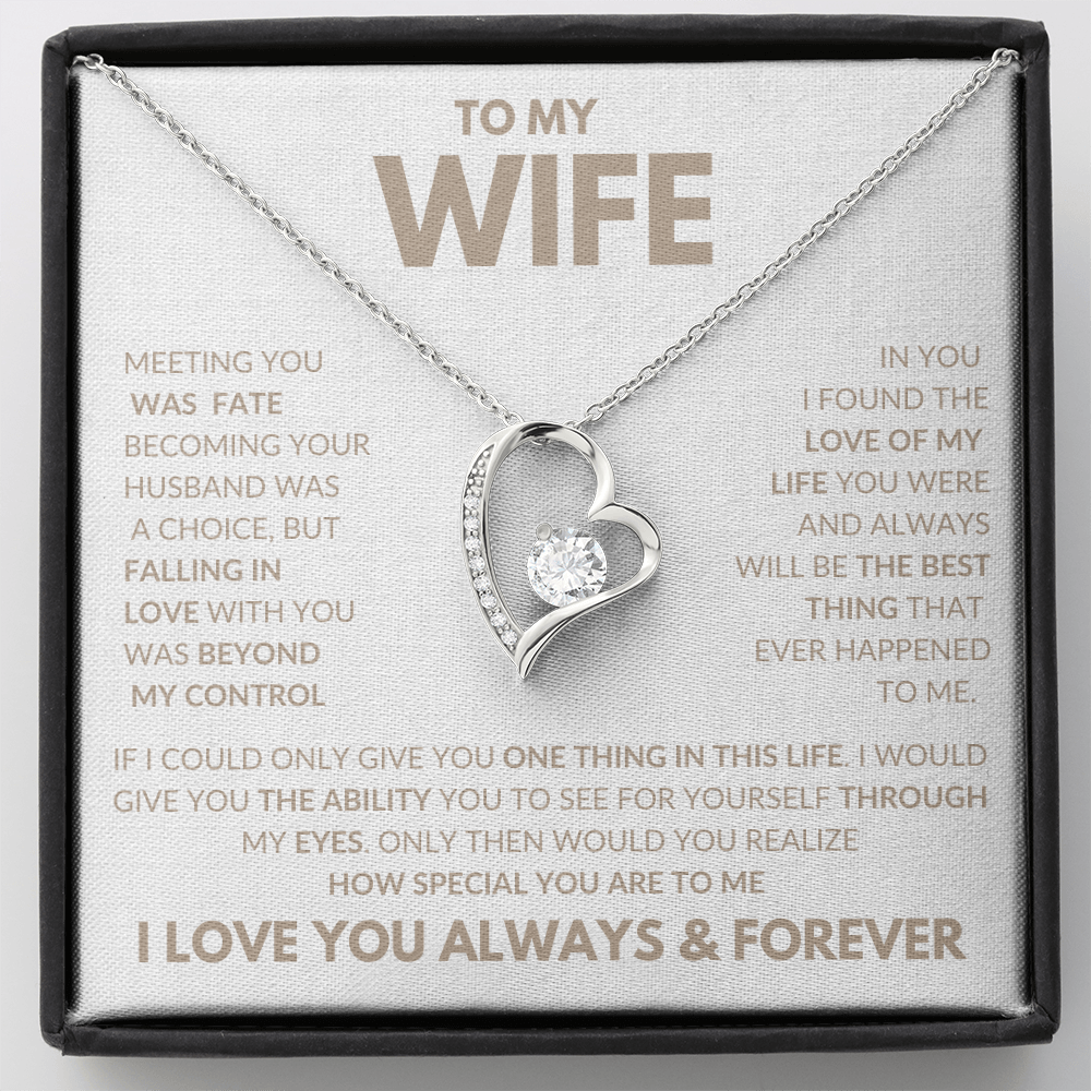 Meeting You Was Fate | Forever Love Necklace To My Wife