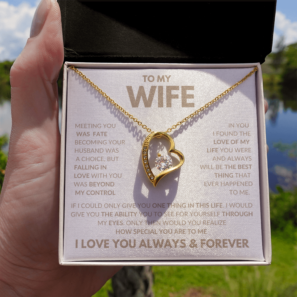 Meeting You Was Fate | Forever Love Necklace To My Wife