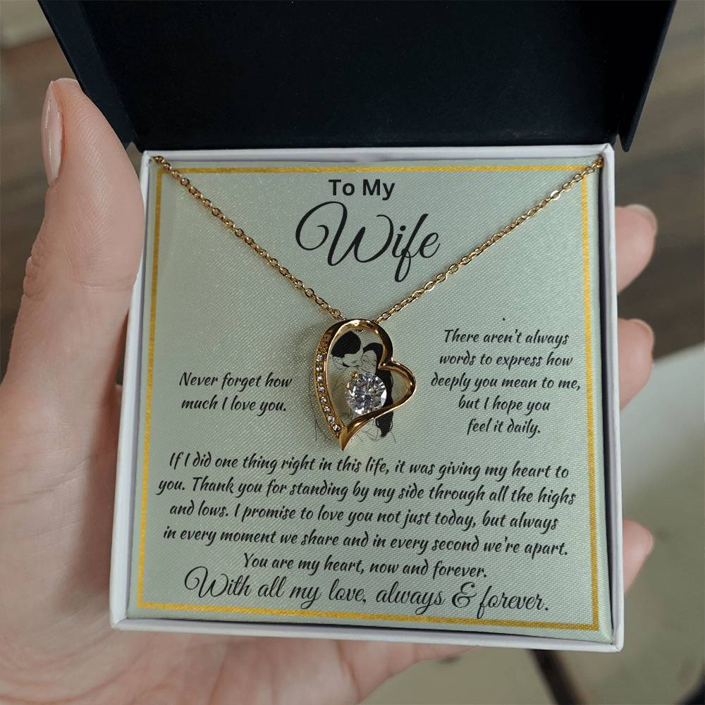 Forever Love Necklace To  My Wife