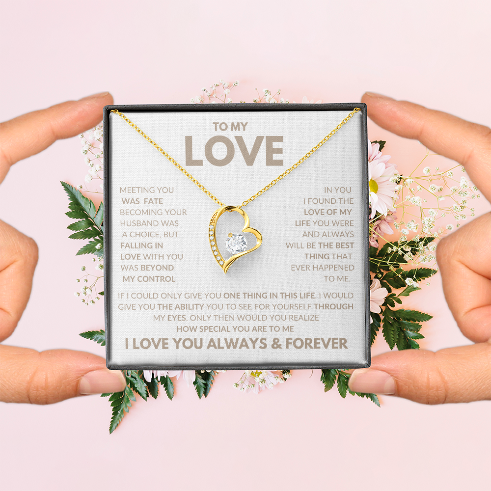 Becoming Your Husband Was A Choice Forever Love Necklace To My Love