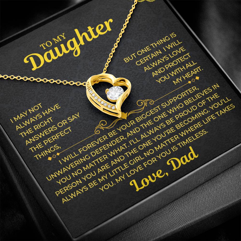 Forever Love Necklace Dad To My Daughter