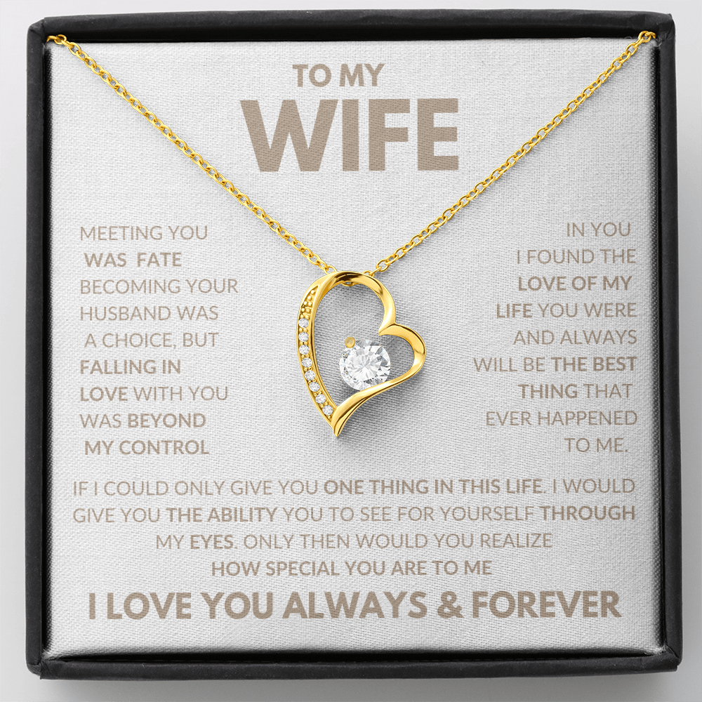 Meeting You Was Fate | Forever Love Necklace To My Wife