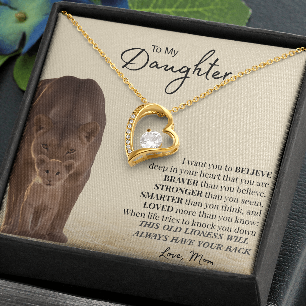 THIS OLD LIONESS WILL  ALWAYS HAVE YOUR BACK | Forever Love Necklace