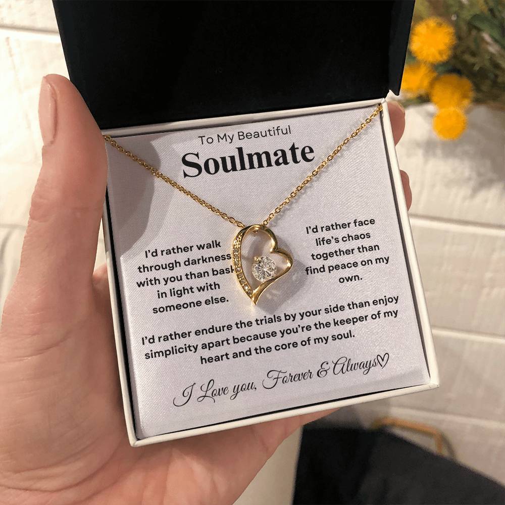 Forever Love Necklace To My  Beautiful Soulmate