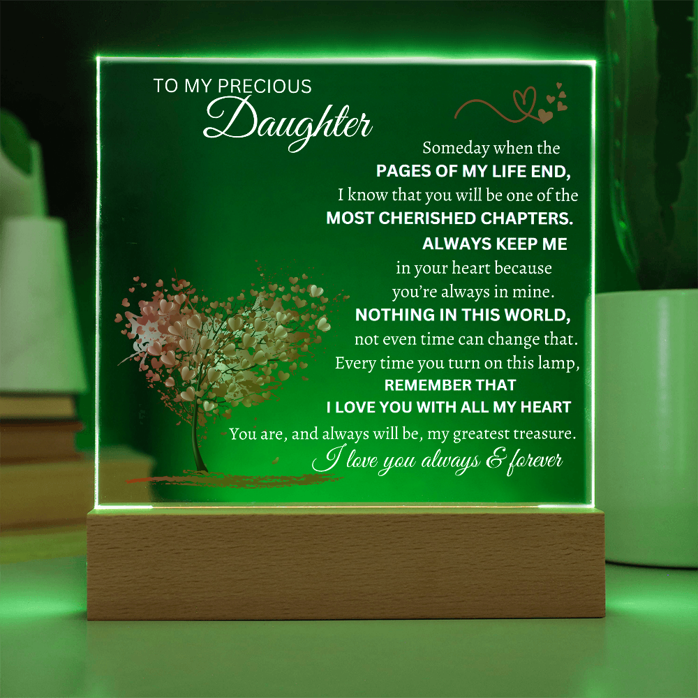 Someday When The Pages Of My Life End Square Plaque