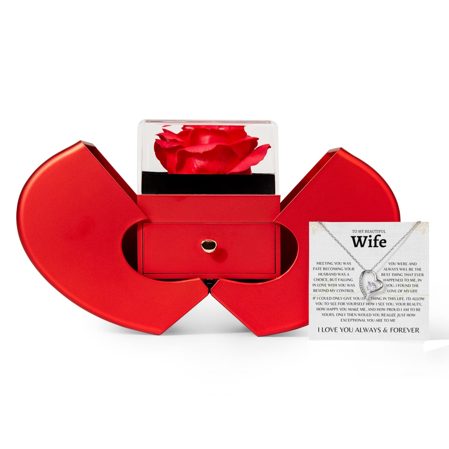 Meeting You Was Fate | Forever Love Necklace And Heart Gift Box