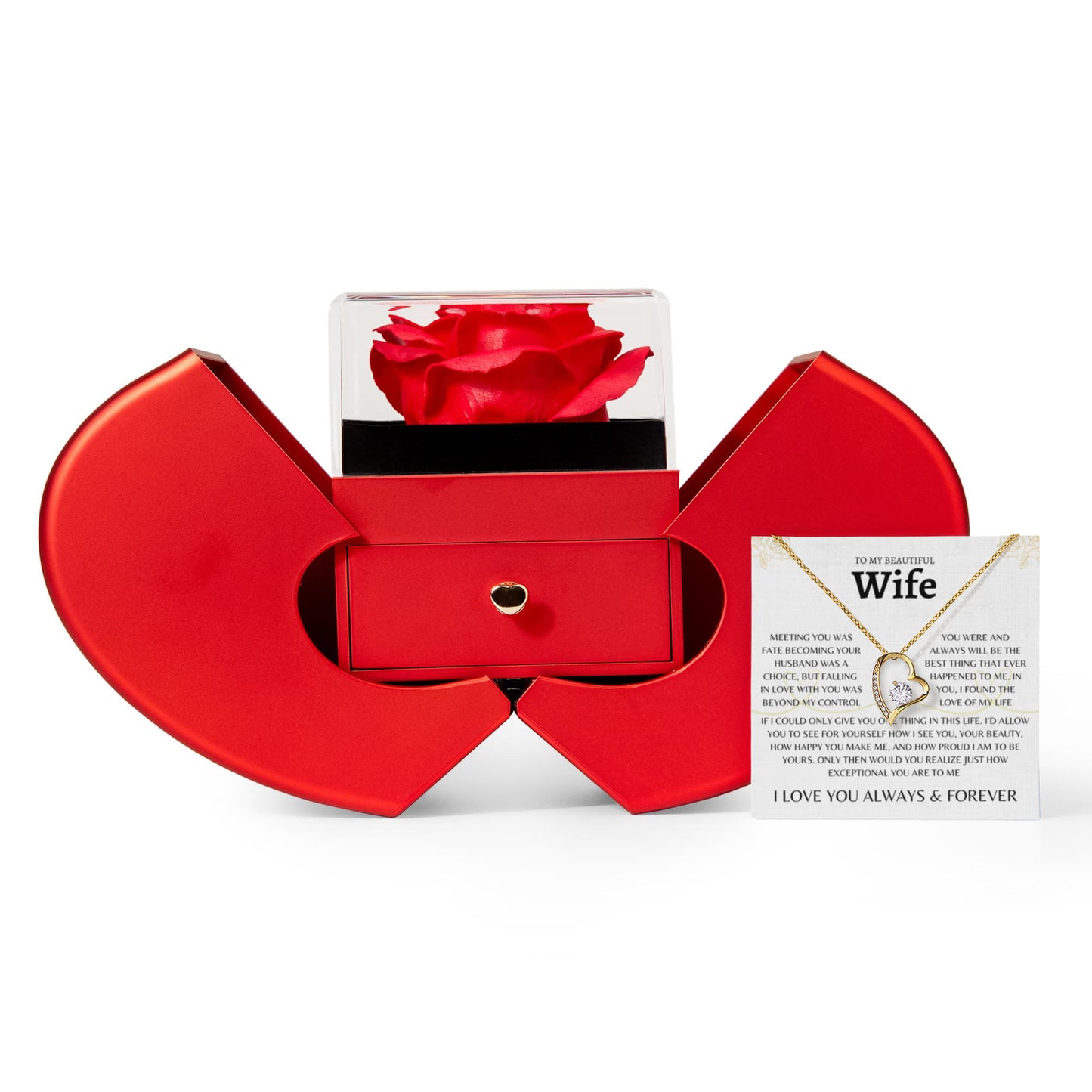 Meeting You Was Fate | Forever Love Necklace And Heart Gift Box