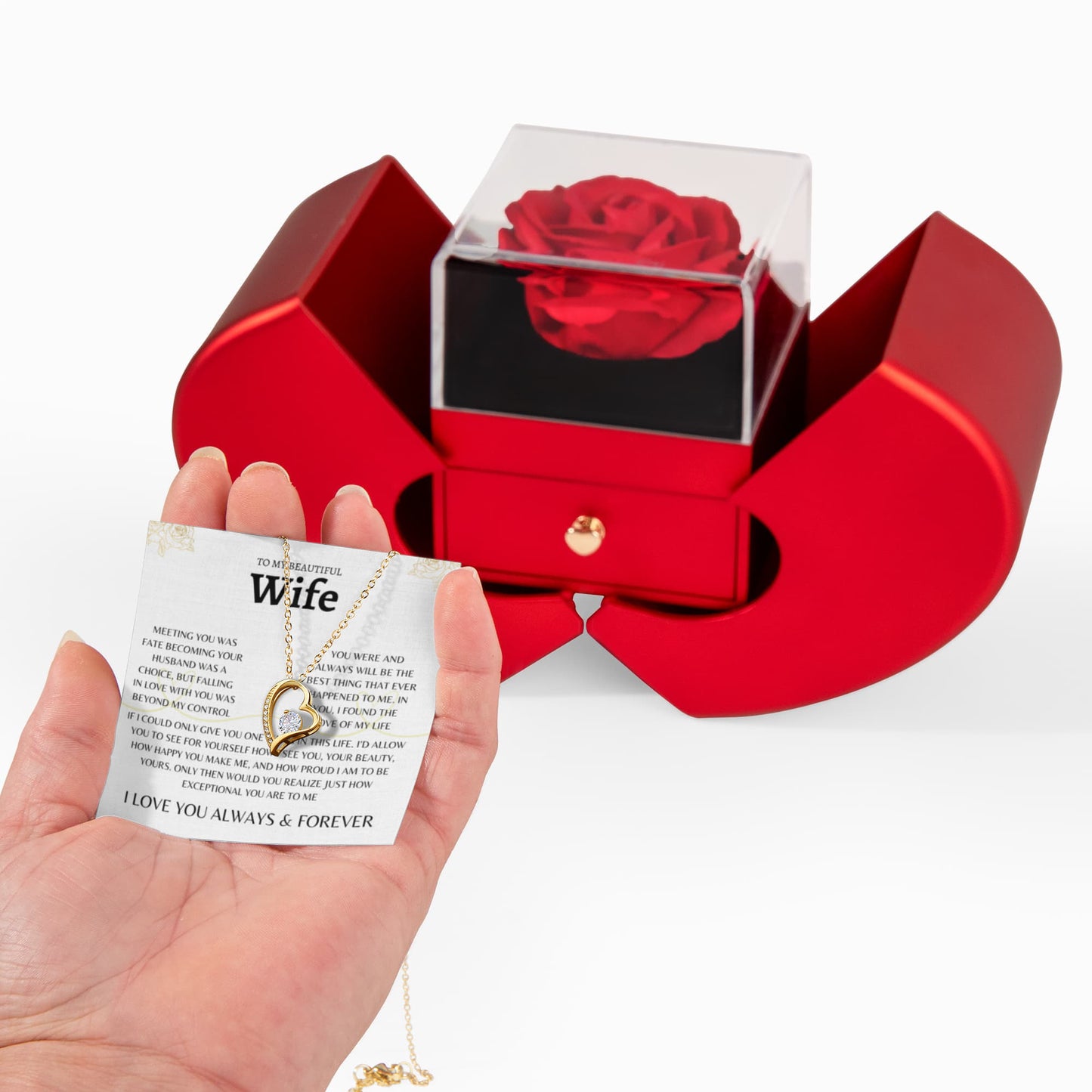 Meeting You Was Fate | Forever Love Necklace And Heart Gift Box