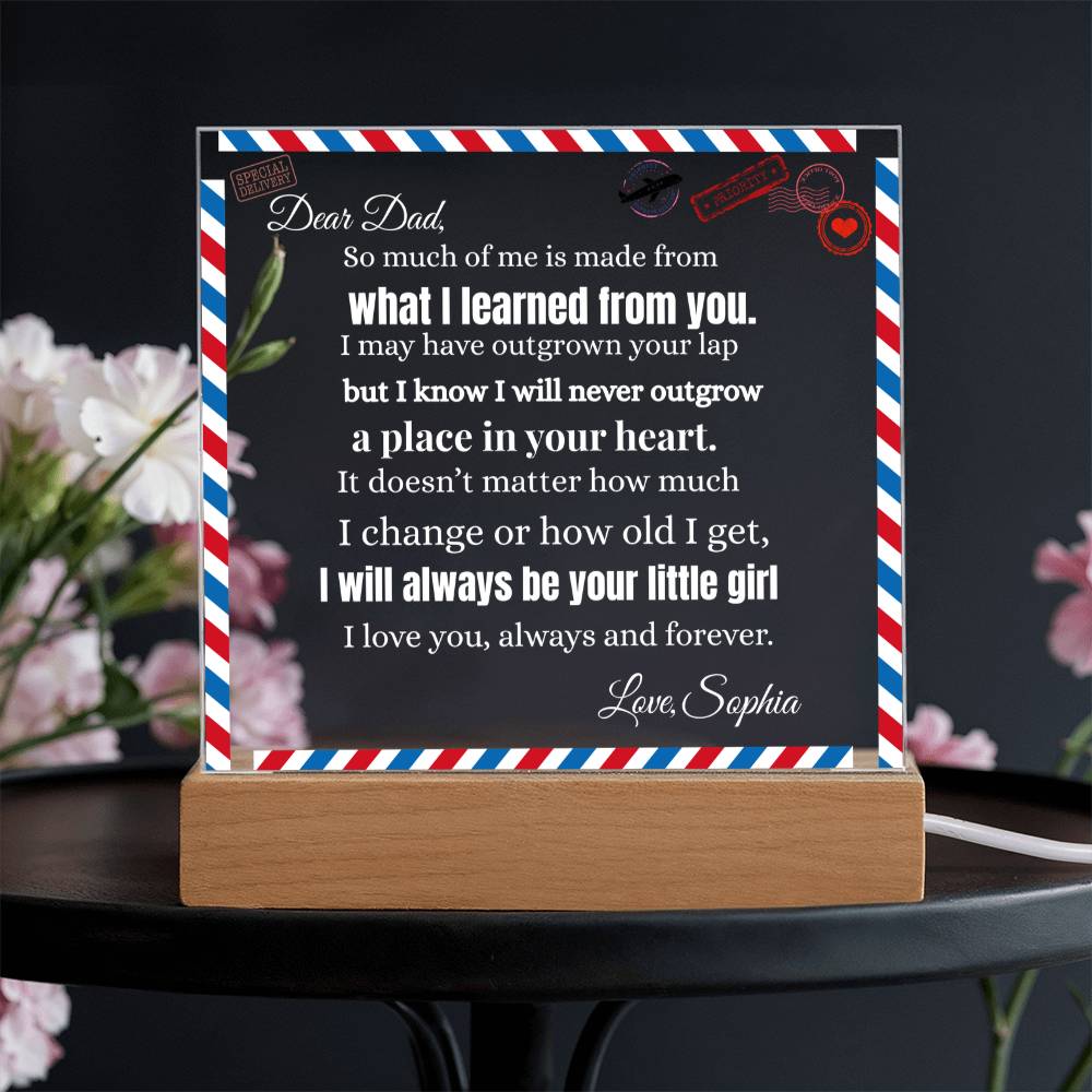 What I Learned From You  | Acrylic Square Plaque