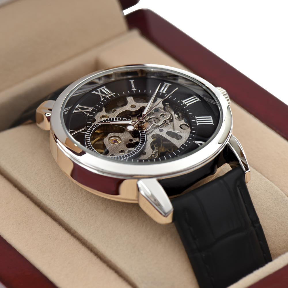 Personalized Men's Openwork Watch To My Husband