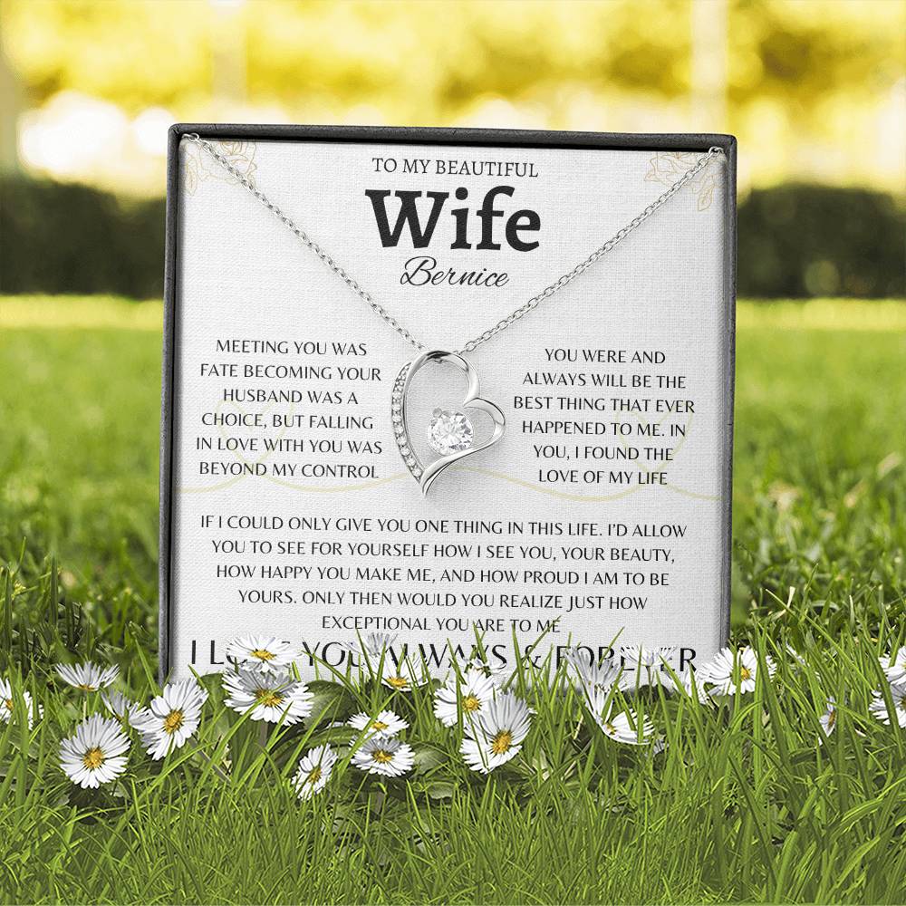 Meeting You Was Fate Forever Love Necklace To My Beautiful Wife