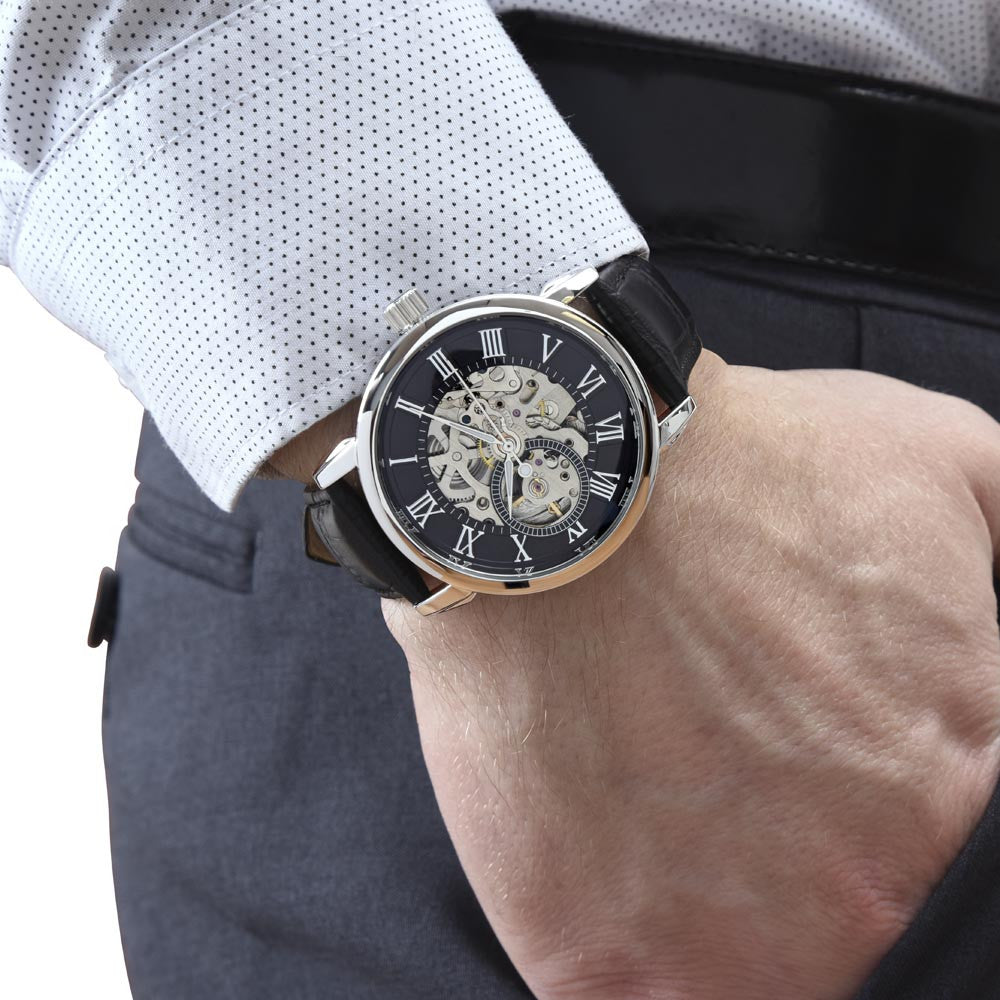 Personalized Men's Openwork Watch To My Husband