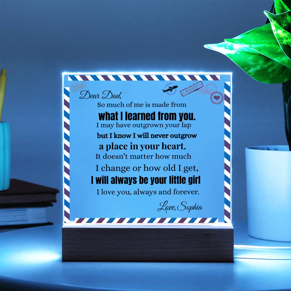 What I Learned From You  | Acrylic Square Plaque