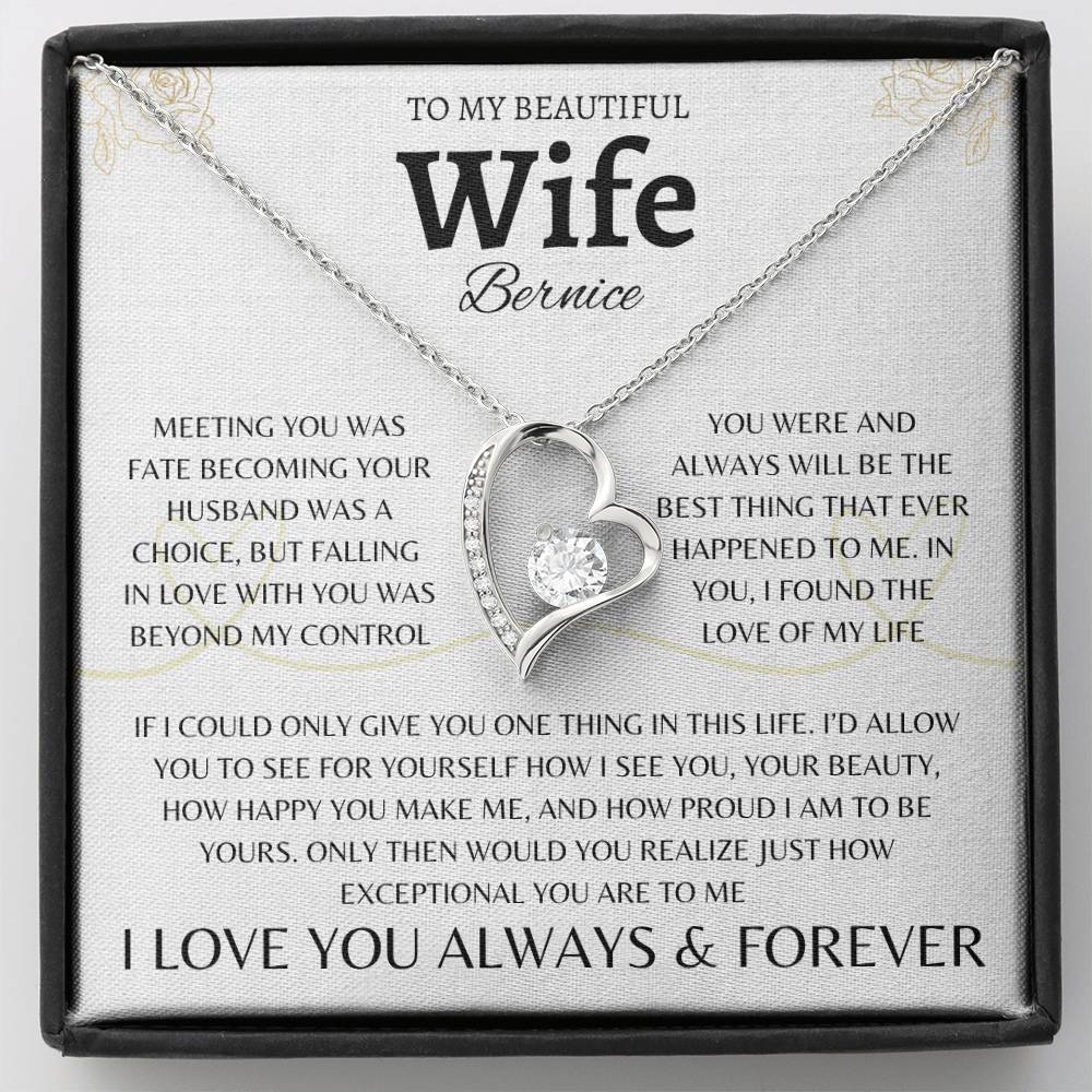 Meeting You Was Fate Forever Love Necklace To My Beautiful Wife